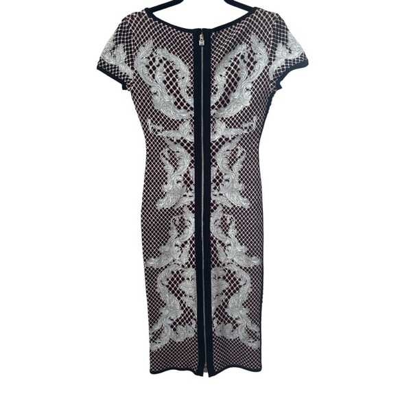 Hervé Léger Emely Jacquard Print Bodycon Dress Medium - Picture 9 of 15